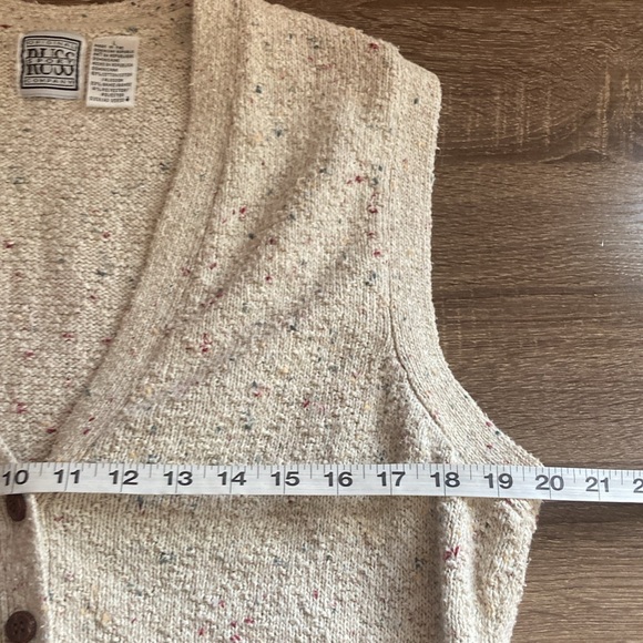 Vintage Russ Sport Speckled Cream Button-Up Vest Women’s Large - Picture 5 of 10